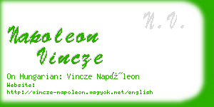 napoleon vincze business card